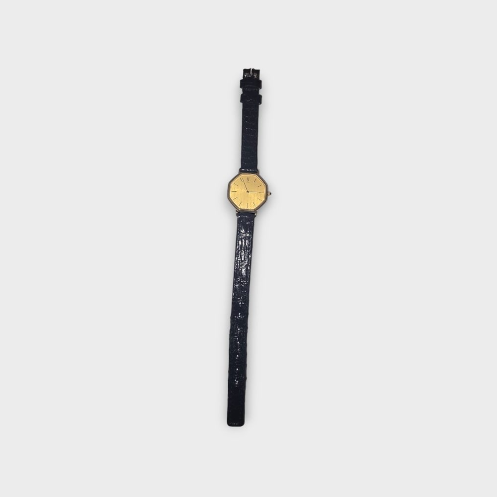 Vintage YSL Octagon 2200 14KT GLD WATCH - Picture 2 of 5